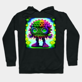 Alien Psychedelic , Martian Rainbow Cartoon Hoodie